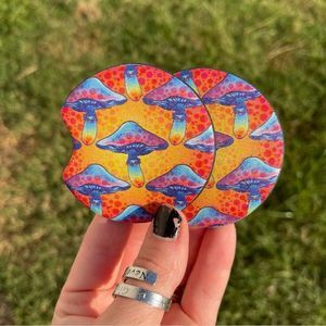 Mushroom Car Coaster 2 Pack